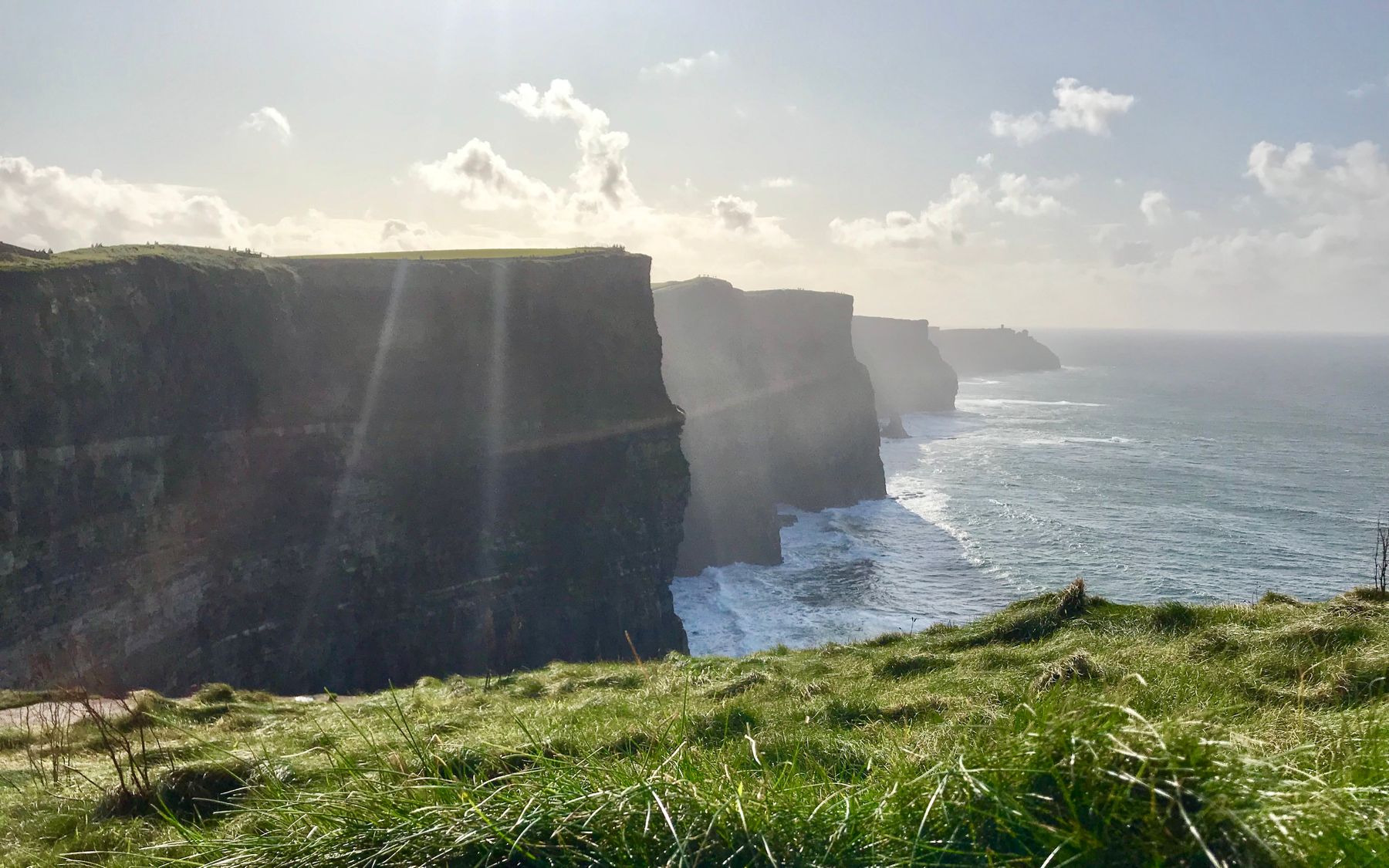 Cliffs above the ocean at dawn